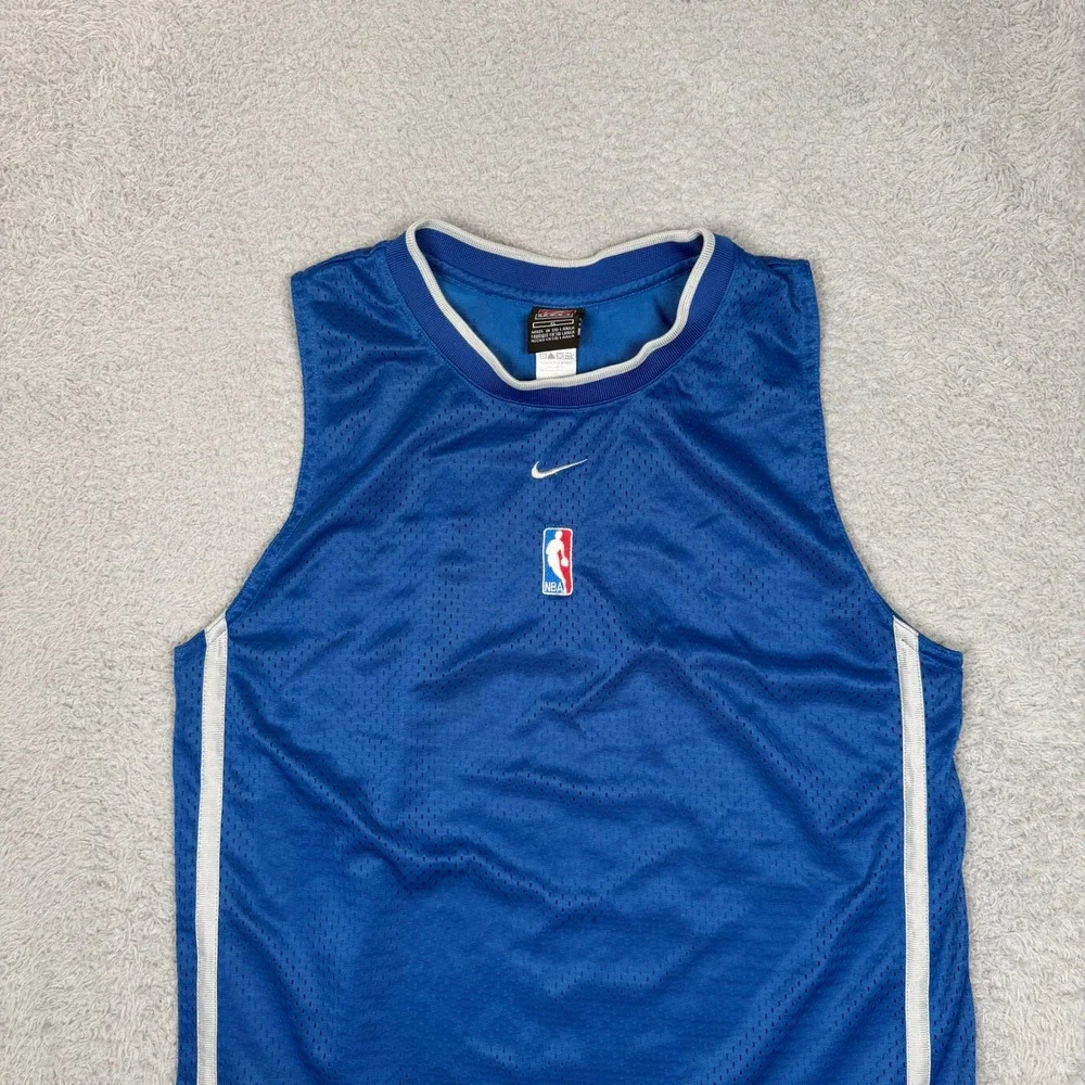 Vintage Nike Team NBA Basketball Jersey‎ Mens XL Royal Blue Mesh Sleeveless Top